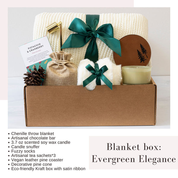 Blanket box: Evergreen Elegance - erynshomeandgifts