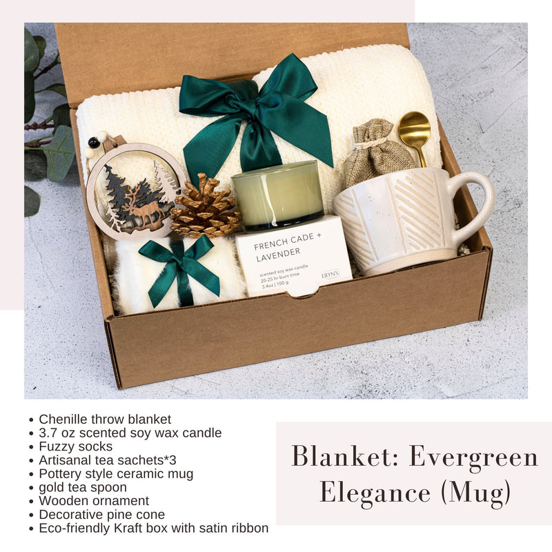 Blanket box: Evergreen Elegance (with Mug) - Eryn's Home and Gifts